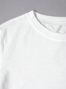 女式基督教信仰花卉 T 恤、休闲圆领花卉肺印花 T 恤、YHWH 呼吸 T 恤、圣经文本 T 恤 - 白色 - 查看 3