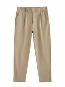 Manfinity Homme Pantaloni casual pentru bărbați, cu buzunar, în culori uni, pentru naveta zilnică