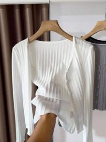 INAWLY Women's Camisole Dress With Sheer Cover Up Sunscreen Coverup Knitted Sweater Fall Winter Cloth For Women