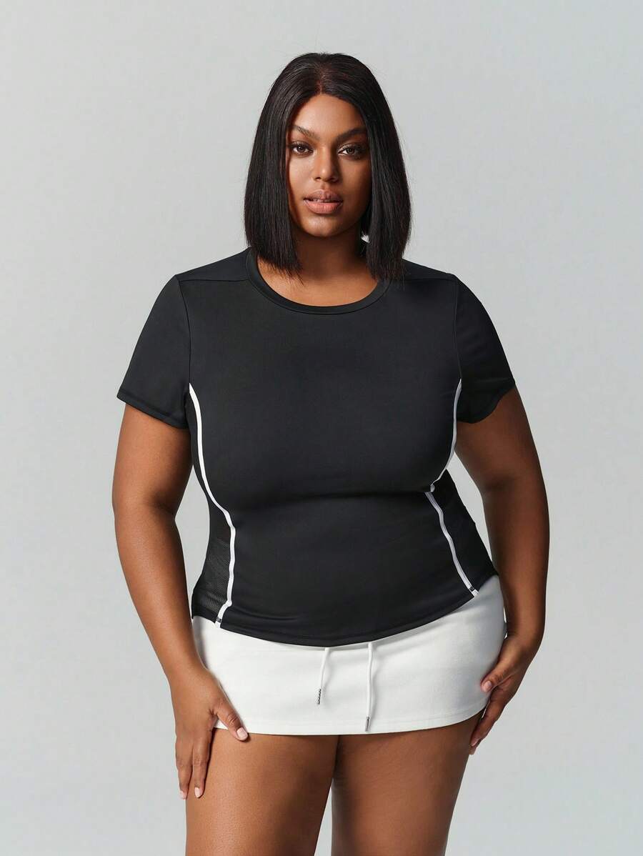 Easithlete 全新女式加大码百搭休闲运动跑步健身T恤