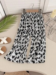 Quần ống rộng xếp ly in hình trái tim Hàn Quốc cho bé gái, mùa hè - Nhiều màu - Xem 5