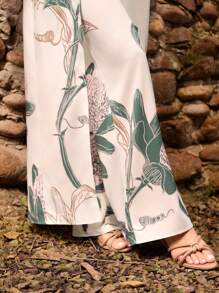 Sunsella Kimono de cuello en V con estampado, ropa de playa de verano para mujeres, ropa de resort de vacaciones, kimono de playa largo, ropa de resort de vacaciones, dinero antiguo