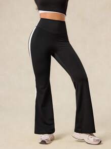 OutZeal 黄油般柔软吸汗开衩喇叭裤日常休闲裤 - 黑色 - 查看 10