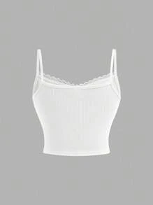 SHEIN Girlism Tween Girl Co-Ord Set: Comfortable Minimalist Camisole & Skirt, 2 Pieces - Blue and White - View 6