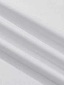 INAWLY Women's Fashionable Solid Color Collared Ruffle Sleeve Button Up Shirt - White - View 7