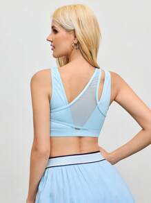 Cheerettes Damen einfacher asymmetrischer Ausschnitt Lässig Fitness Sport-BH