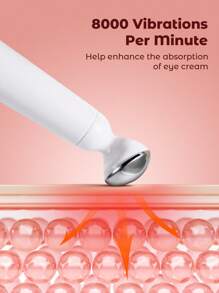 Teckwe 眼部提升棒眼部按摩器，颈部塑形笔，用于细纹和皱纹，振动+按摩模式，刺激和锻炼脊椎，减少长期眼干涩并改善各种皮肤问题 - 白色 - 查看 3