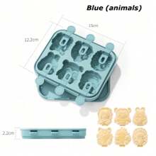 1 件硅胶冰淇淋模具，DIY 草莓葡萄动物，耐热手工冰块托盘 - 彩色 - 查看 13