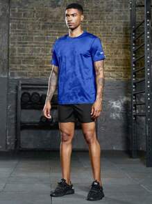 Manfinity Sport Corelite Men's Camouflage Pattern Round Neck Short Sleeve Sports T-Shirt