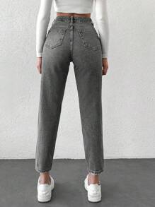 EURMUSE Women's Jeans, Fashionable And Versatile - Grey - View 2
