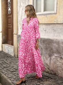 Brillora Woven Printed Sleeveless Women Long Dress - Multicolor - View 6