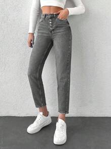 EURMUSE Women's Jeans, Fashionable And Versatile - Grey - View 6