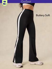 OutZeal 黄油般柔软吸汗开衩喇叭裤日常休闲裤 - 黑色 - 查看 11