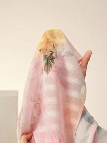 Anewsta Romantic Elegant Floral Embellished Print Blouse