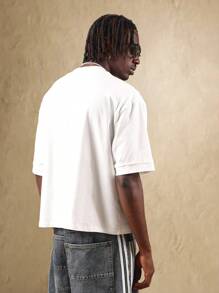 Camiseta urbana oversize tipo streetwear de Sumwon Society, estilo unisex skate, básica y de corte minimalista, esencial para el armario moderno - Blanco - Ver 3