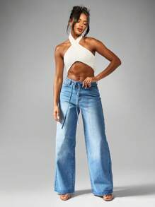 MISSGUIDED 3 Pack Halter Neck Crop Top Bundle Ribbed Crossover Front Summer Festival Essential Fashion Multipack Sleeveless Basic Tank Tops