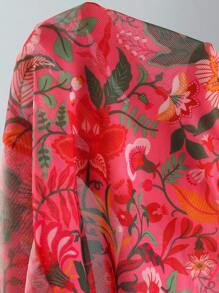 Bonvoyette 2 件套女士随机印花连体泳衣和印花裙度假风格泳装 - 彩色 - 查看 8