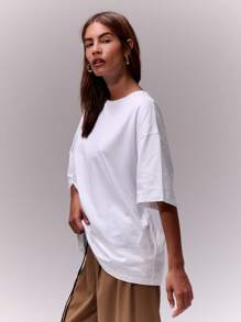MUSERA Soft Oversized Crew Neck T Shirt Casual Summer Spring Vacation Capsule Wardrobe Everyday Oversized Tee Airport Outfits Fall Back To School