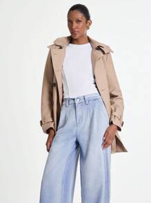 Daynim Women's Casual Wide Leg Jeans Pants Wide Leg Jeans Flared Jeans Women Jeans Bell Bottom Jeans High Waisted Jeans - Medium Wash - View 4