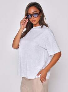 MUSERA 宽松圆领T恤，休闲度假风，可爱宽松上衣，适合秋季返校、冬季、圣诞节等各种场合，优雅百搭。