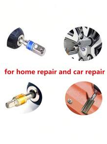 3 件套冲击级套筒适配器套装、适用于电钻的钢制六角柄转方形套筒钻头、带颜色编码环的无绳冲击起子机、家用和汽车维修工具 - 銀色 - 查看 6