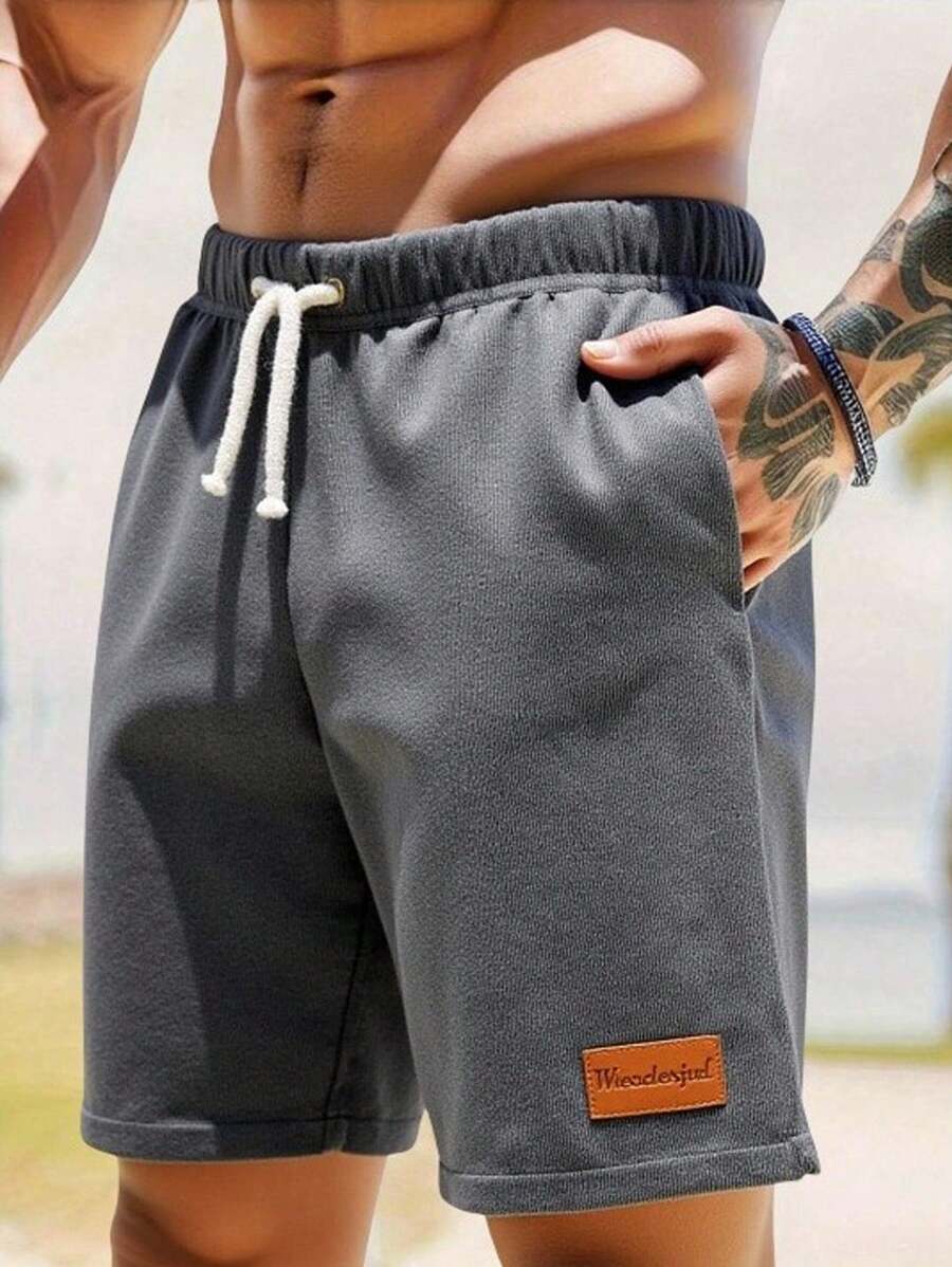 青少年男孩百搭休闲宽松灯芯绒短裤，适合通勤、上学、日常穿着、运动、春夏季