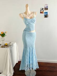 Soleia 女士日常两件套服装 - 藍色 - 查看 5