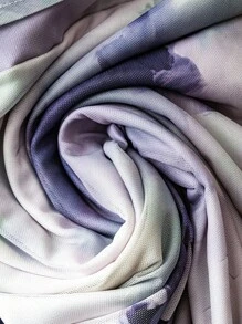 SHEIN Clasi Elegantes und romantisches Batik-Muster in Große Größen, Off-Shoulder langes Kleid - Mauve - Übersicht 8