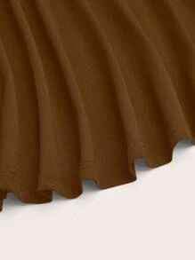 Sweetra Vestido de punto sexy con cuello drapeado y espalda descubierta para mujer de talla grande