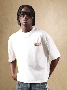 Camiseta urbana oversize tipo streetwear de Sumwon Society, estilo unisex skate, básica y de corte minimalista, esencial para el armario moderno - Blanco - Ver 2