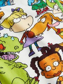 Nick 90s | SHEIN Damen Allover-Muster Set aus Rundausschnitt-BH und Höschen