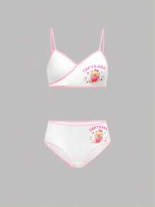 2pcs Set Colorblock Trim Bikini Panties, Teenagers Girls Underwear - Multicolor - View 1