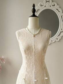 SHEIN MOD One Piece Multi-Wear White Lace Round Neck White Slim Long Dress,1 Dress 3 Ways,Country Concert Outfit,Elegant Dresses For Women,Birthday Outfits For Women,Western Wear Women,Vacation Dress,Vintage,Hawaii Outfits Women,Flowy Dress,Brunch Outfits For Women,Old Money Style Women,Fairycore