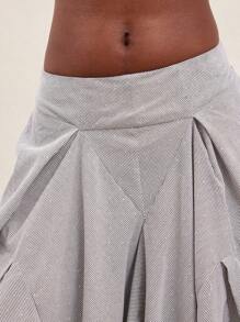 NYA SZN Chân váy midi họa tiết sọc hai tông màu, trang phục công sở, sự kiện đặc biệt, phong cách đường phố sang trọng, công sở - Nhiều màu - Xem 4