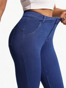 SHEIN Essnce Women's Casual Stretch Skinny Fit Jeans