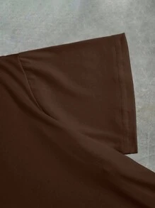 Manfinity Dauomo 男士标准尺码字母和图案印花短袖休闲 T 恤，夏季