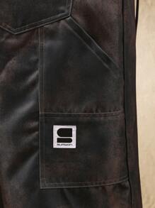 SUMWON 宽松套穿牛仔短裤 工装阔腿裤 扎染及膝 复古节日街头服饰 春秋冬夏休闲装 - 彩色 - 查看 5