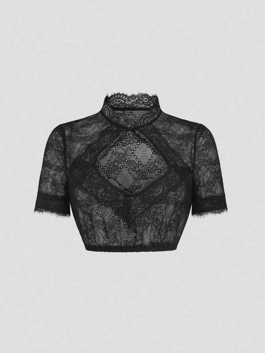 Fairmaia 优雅蕾丝透视传统德国衬衫，女式连衣裙，适合啤酒节、万圣节