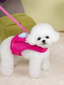 PETSIN Pink Breathable Pet Vest With Pockets, Suitable For Summer Outdoor Pet Walking - Rose Red - View 7