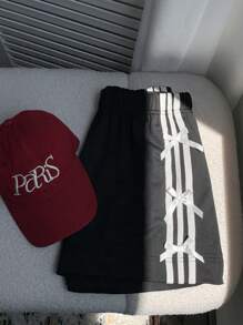 Comfortcana 女式黑色蝴蝶结装饰松紧腰短裤