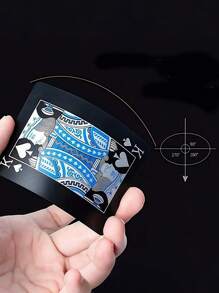 工厂批发创意个性化持久耐用黑色PVC防水扑克牌 - 藍色 - 查看 4