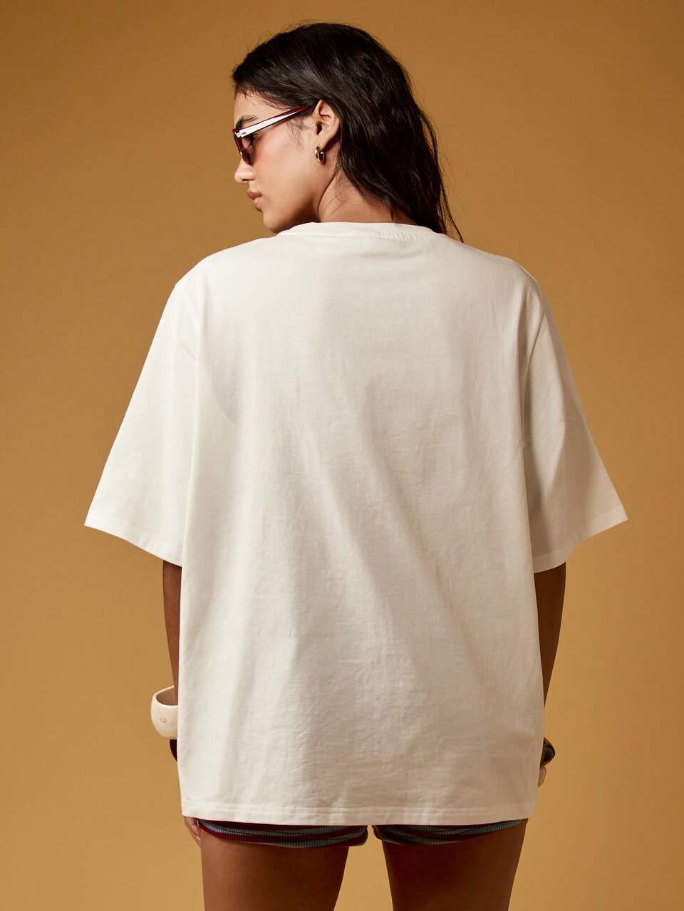 MISSGUIDED T-shirt oversize in cotone con stampa di fragole e grafica di frutta