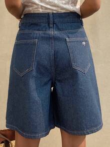 Livesso 夏季新款音乐节宽松休闲女士牛仔短裤