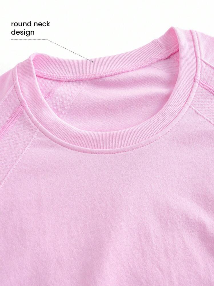 Gameset SHEIN Sport 女式加大码圆领短袖运动上衣，多色高性能运动 T 恤，适合健身和训练，常规版型运动服修身衬衫 - 彩色 - 查看 6