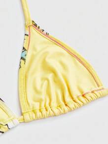 Adventure Time X ROMWE Spring/Summer Vacation Baech Summer Sexy Cartoon Graphic Tie Backless Crop Halter Top - Pink - View 4