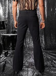 FeverCity Men's Casual Pocketed Denim Flared Stretch Pants