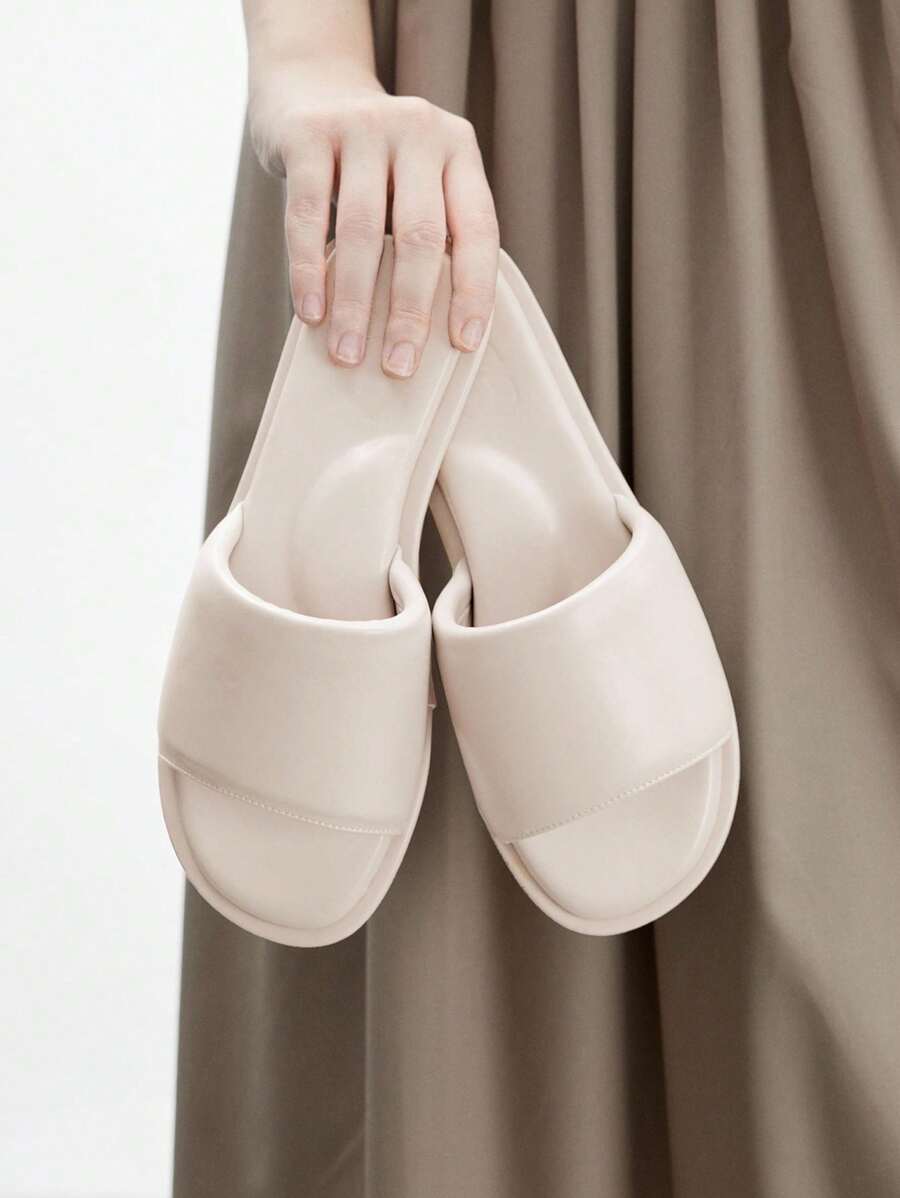 CUCCOO BIZCHIC 女士时尚休闲凉鞋，春夏新款罗马平底系带女士沙滩拖鞋 - 淺粉色 - 查看 1