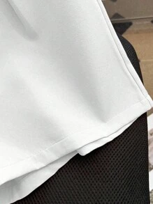 Franclia Quần short nữ cạp cao màu trơn đơn giản đa năng - trắng - Xem 4