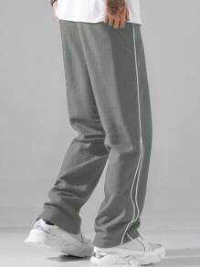 Manfinity EZcore 男士字母印花抽绳腰褶阔腿休闲裤