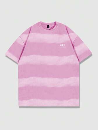 Prep 1pc Men's Casual Colorblock Print T-Shirt, Summer